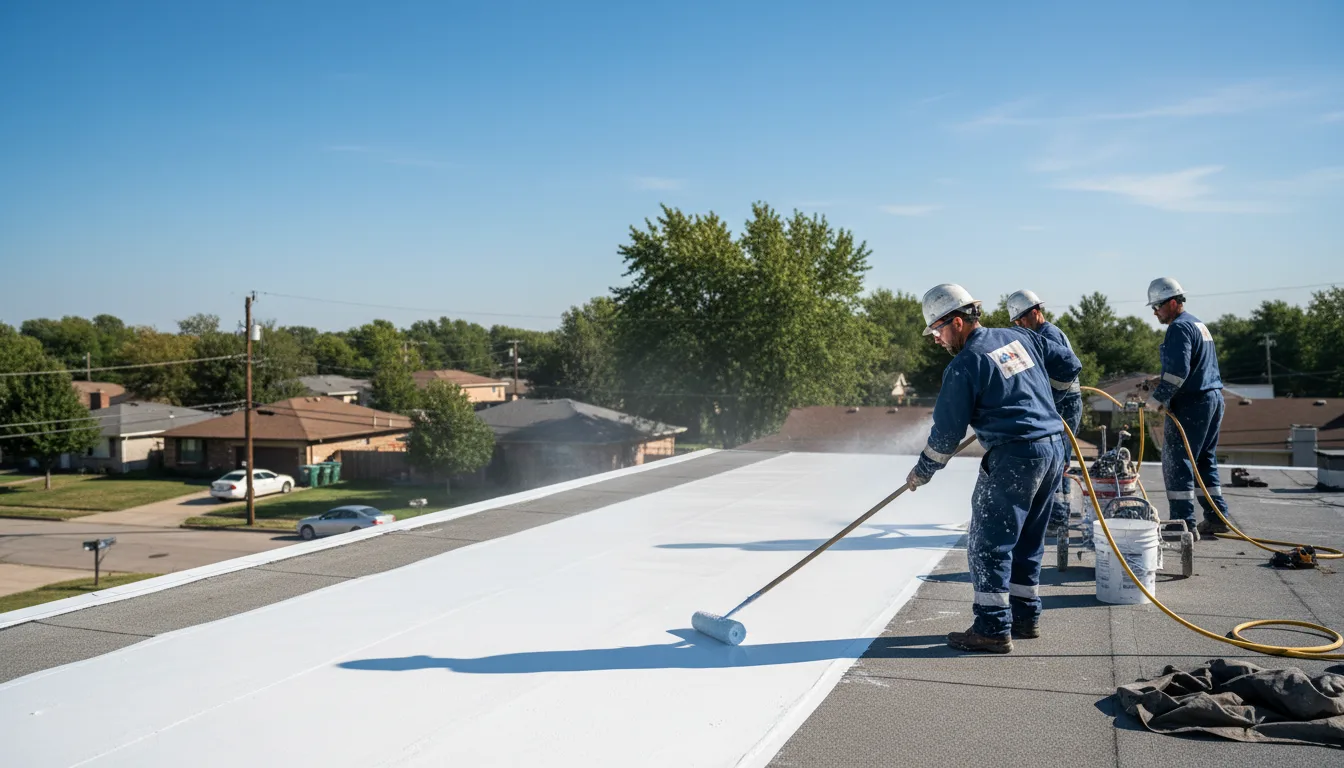 Commercial roof coating in Delphi, IN near me